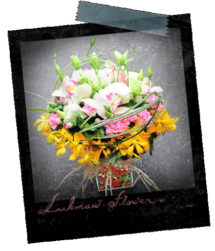 แบบแจกันดอกไม้สด001 @ร้านดอกไม้ลูกแมว [Lukmaw-flower.com]